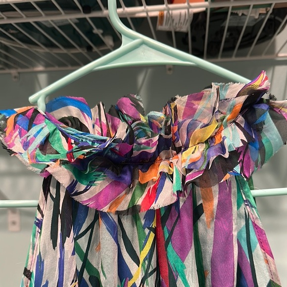 River Island Multicolor Sleeveless Ruffle Top - Picture 3 of 6